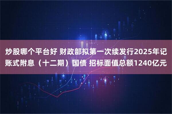 炒股哪个平台好 财政部拟第一次续发行2025年记账式附息（十二期）国债 招标面值总额1240亿元